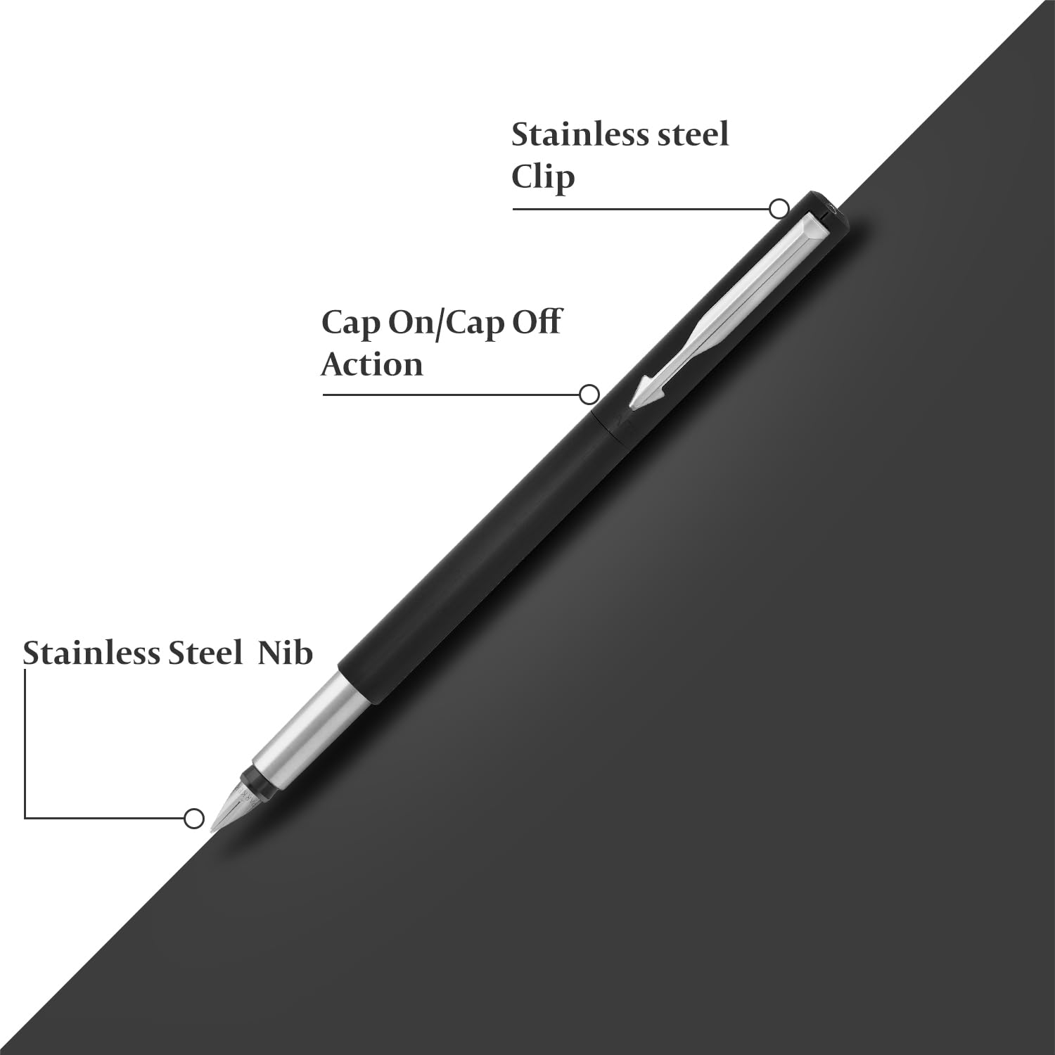 Parker Vector Fountain Pen Black (Standard Series)