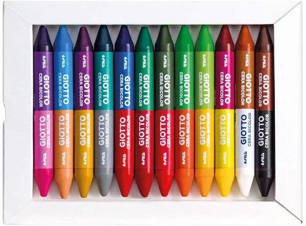Giotto Cera Bicolor Crayons Set Of 12