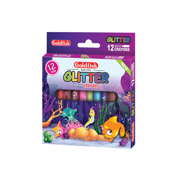 Goldfish Flupa Glitter Crayons – 12 Colors