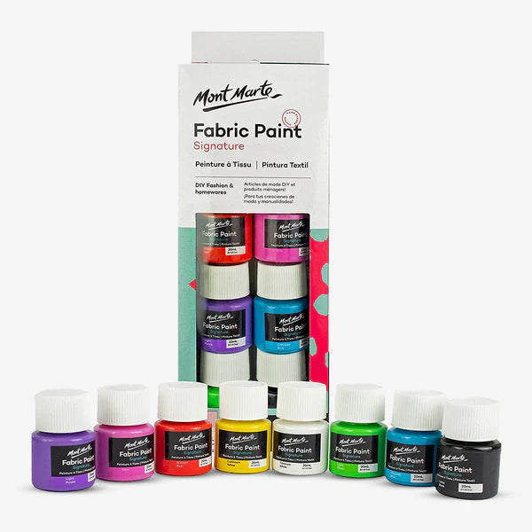 Mont Marte Fabric Paint Set 8pcs x 20ml
