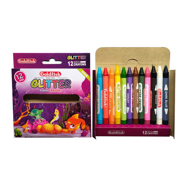 Goldfish Flupa Glitter Crayons – 12 Colors